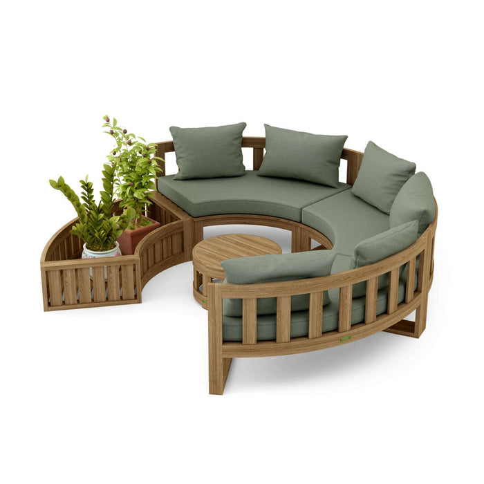 Teak Sectional Outdoor Sofa - Arena 5 - Piece Modular Set - Teak HQ™