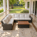 Teak Sectional Patio Furniture - Sanibel 6 - Piece Modular Set - Teak HQ™