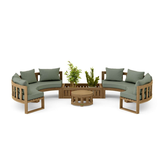 Teak Sectional Sofa - Arena 6 - Piece Modular Set - Teak HQ™