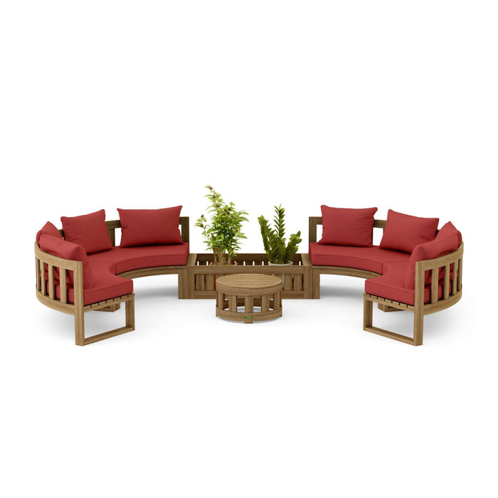 Teak Sectional Sofa - Arena 6 - Piece Modular Set - Teak HQ™