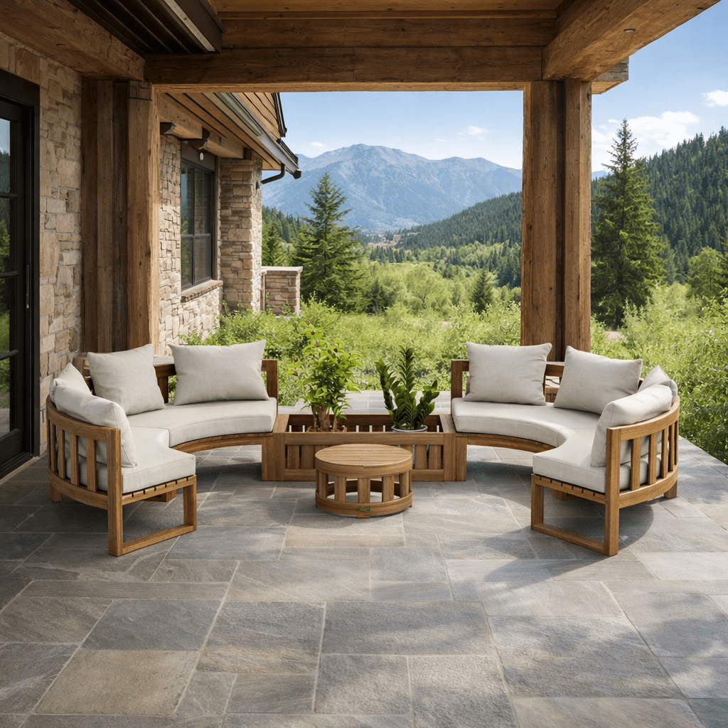 Teak Sectional Sofa - Arena 6 - Piece Modular Set - Teak HQ™