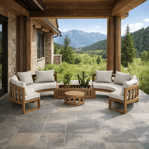 Teak Sectional Sofa - Arena 6 - Piece Modular Set - Teak HQ™