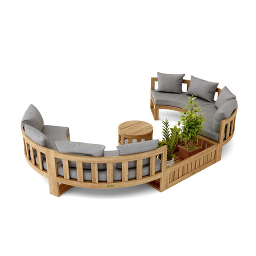Teak Sectional Sofa - Arena 6 - Piece Modular Set - Teak HQ™