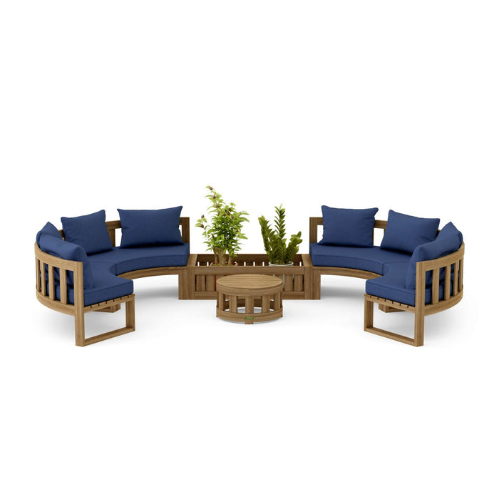 Teak Sectional Sofa - Arena 6 - Piece Modular Set - Teak HQ™