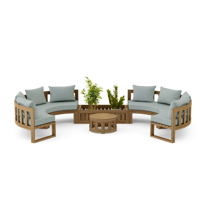 Teak Sectional Sofa - Arena 6 - Piece Modular Set - Teak HQ™
