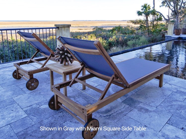 Teak Sling Chaise Lounge - Sundaze - Teak HQ™