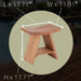 Teak Stool With Curved Seat & Lower Shelf - Vista - Teak HQ™