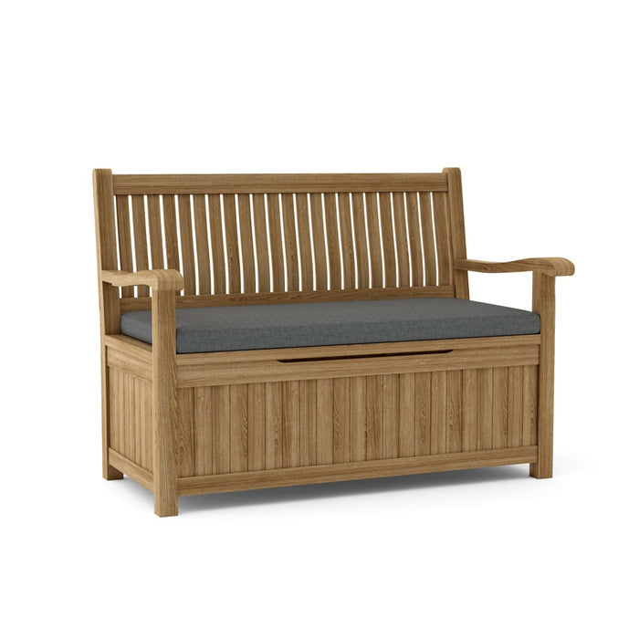 Teak Storage Bench (2 - Seater) - Del - Amo - Teak HQ™