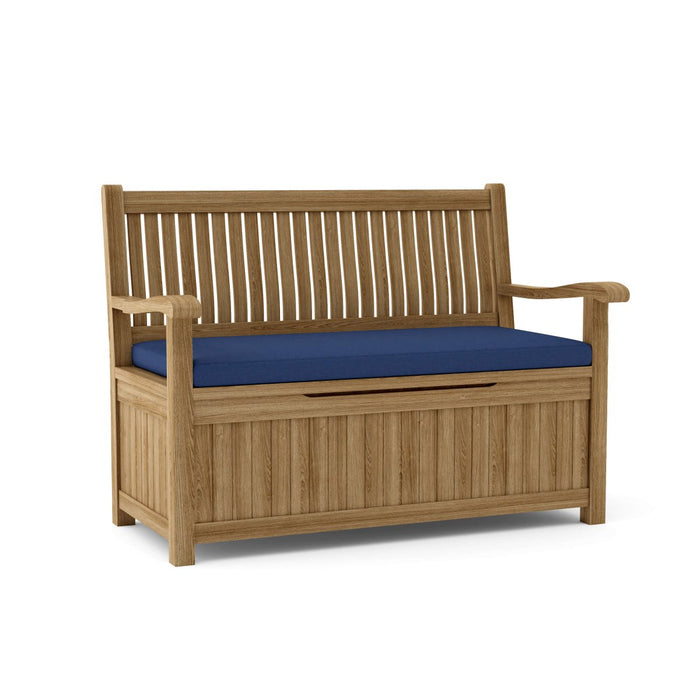 Teak Storage Bench (2 - Seater) - Del - Amo - Teak HQ™