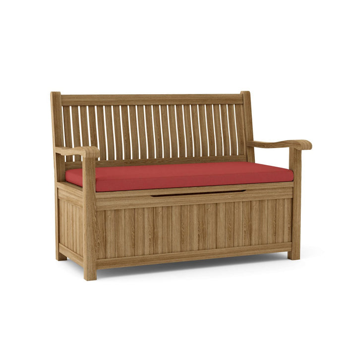 Teak Storage Bench (2 - Seater) - Del - Amo - Teak HQ™