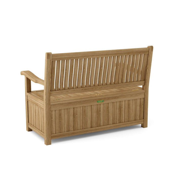 Teak Storage Bench (2 - Seater) - Del - Amo - Teak HQ™