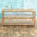 Teak Storage Spa Bench With 2 Lower Shelves - Horizon - Teak HQ™