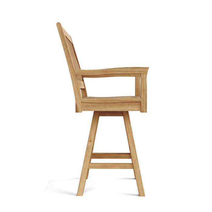 Teak Swivel Bar Chair - Rialto - Teak HQ™