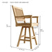 Teak Swivel Bar Chair - Rialto - Teak HQ™