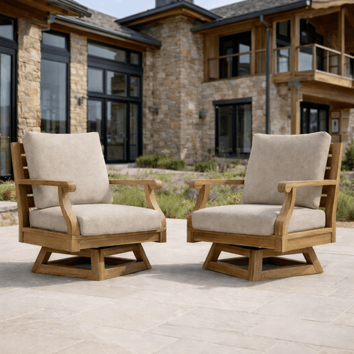 Teak Swivel Lounge Chair - Riviera (Swivel) - Teak HQ™