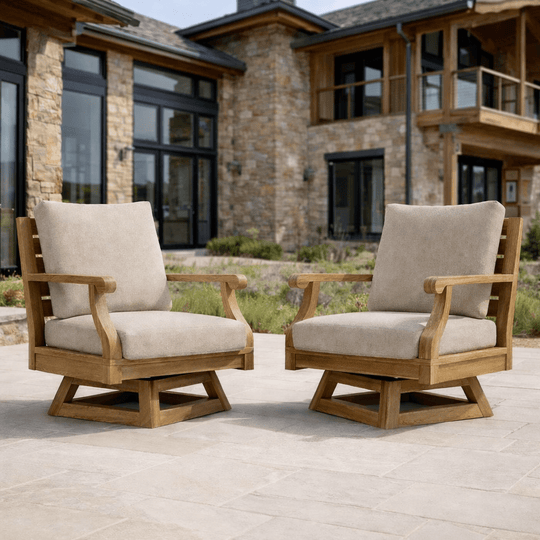 Teak Swivel Lounge Chair - Riviera (Swivel) - Teak HQ™