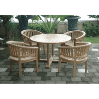 Teak Table and 4 Chairs - Tosca (Table) & Curve (Chairs)
