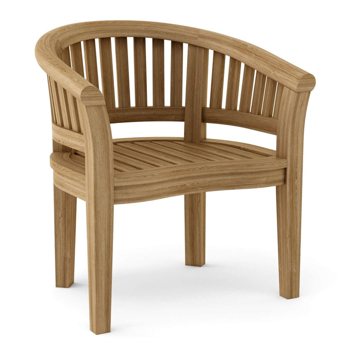 Teak Table and 4 Chairs - Tosca (Table) & Curve (Chairs) - Teak HQ™
