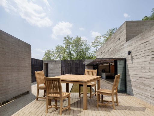 Teak Table and Chair Set - Windsor (Table) & Rialto (4 Chairs) - Teak HQ™