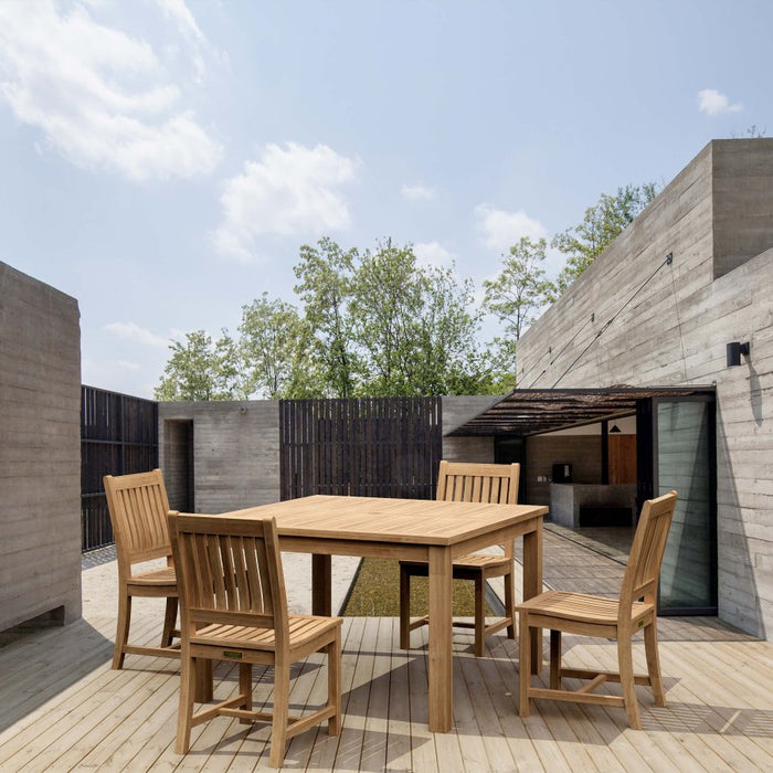 Teak Table and Chair Set - Windsor (Table) & Rialto (4 Chairs) - Teak HQ™