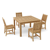 Teak Table and Chair Set - Windsor (Table) & Rialto (4 Chairs)