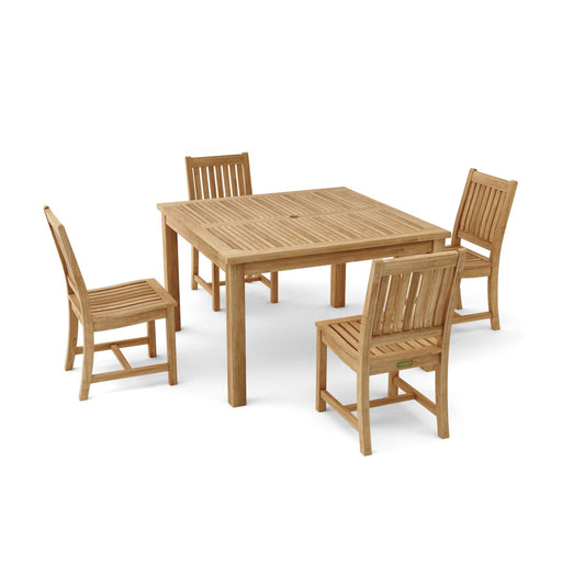 Teak Table and Chair Set - Windsor (Table) & Rialto (4 Chairs) - Teak HQ™