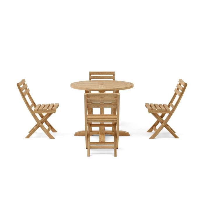 Teak Table Set - Descanso (Table) & Alabama (4 Chairs) - Teak HQ™