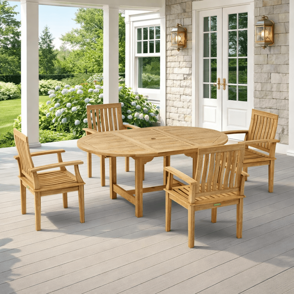 Teak Table With 4 Chairs - Bahama (Table) & Brianna (Chairs) - Teak HQ™