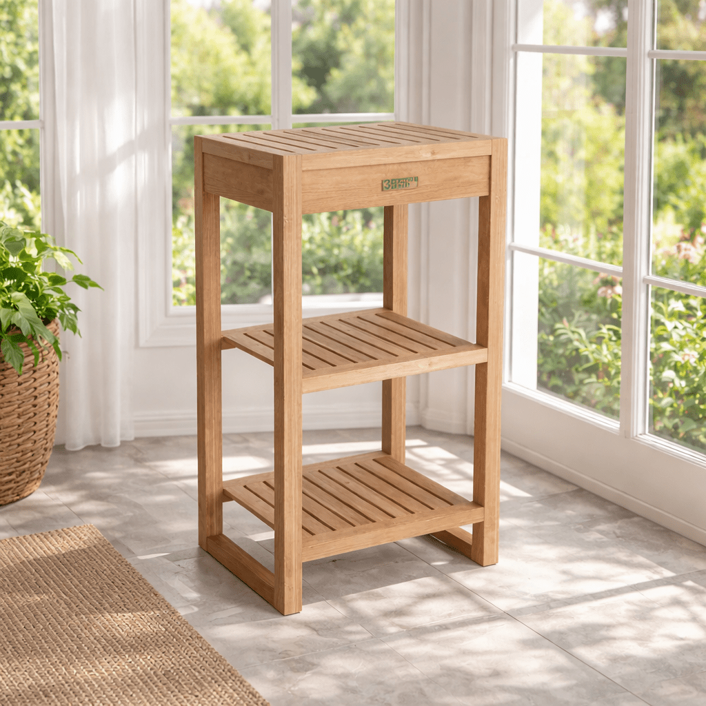 Teak Towel Shelf (2 - Shelf Unit) - Spa - Teak HQ™