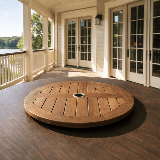 Teak Turntable (24" Diameter) - Bahama - Teak HQ™