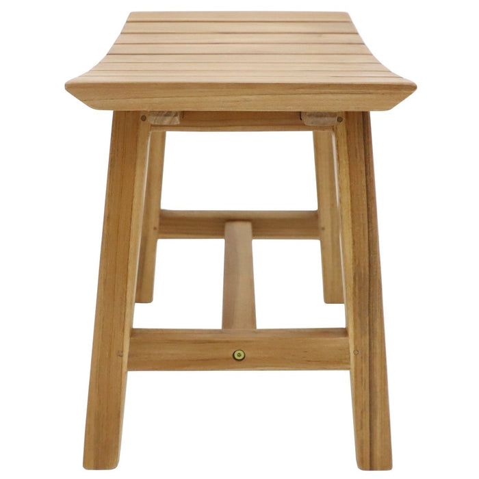 Teak Wood Backless Stool (Slatted) - Arcadia - Teak HQ™
