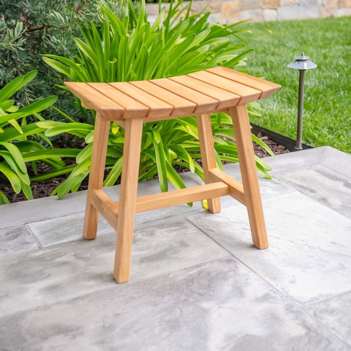 Teak Wood Backless Stool (Slatted) - Arcadia - Teak HQ™