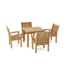 Teak Wood Bistro Set - Bahama (Table) & Sahara (4 Chairs) - Teak HQ™