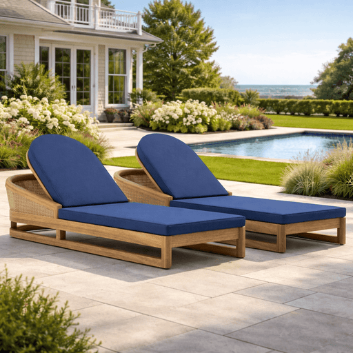 Teak Wood Chaise Lounge Chairs - Catania 2 - Lounger Set - Teak HQ™