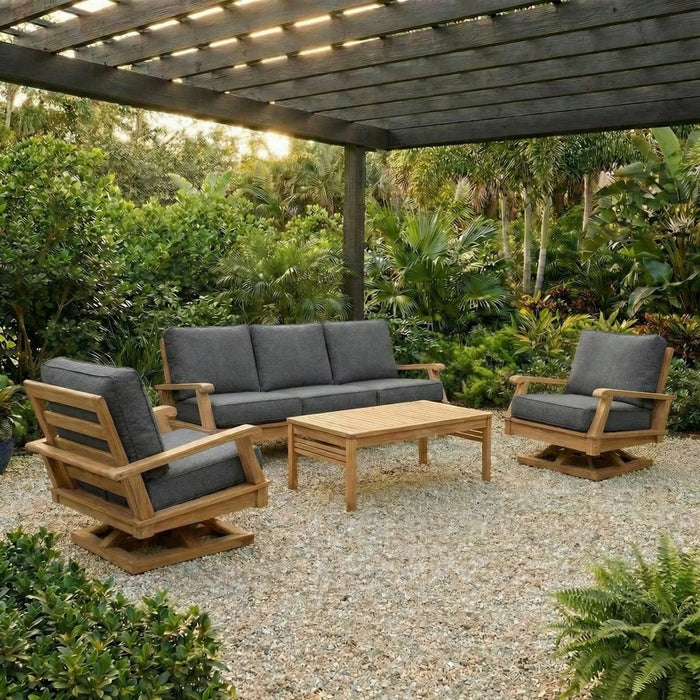 Teak Wood Coffee Table (43" Long Rectangle) - Miami - Teak HQ™