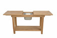 Teak Wood Console Table With Ice Box (48" Long Rectangle) - Nautilus - Teak HQ™