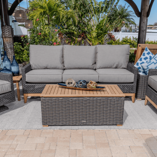 Teak Wood Couch for 3 - Cannes - Teak HQ™