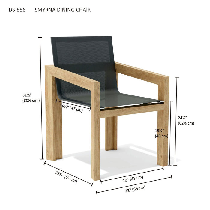 Teak Wood Dining Armchair - Smyrna - Teak HQ™