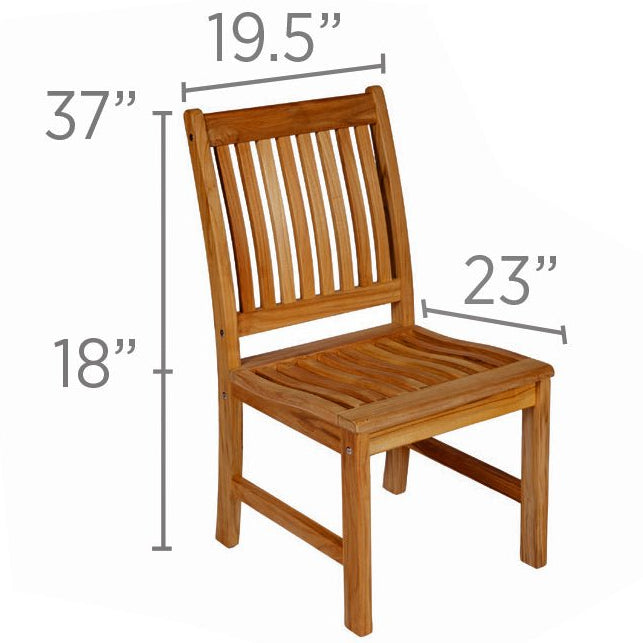 Teak Wood Dining Chair - Compass - Teak HQ™