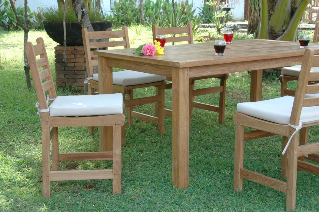 Teak Wood Dining Table and Chairs - Montage (Table) & Windham (6 Chairs) - Teak HQ™
