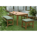 Teak Wood Dining Table With 4 Benches - Montage (Table) & Madison (Benches) - Teak HQ™