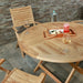 Teak Wood Foldable Outdoor Dining Table (47" Round) - Portico - Teak HQ™