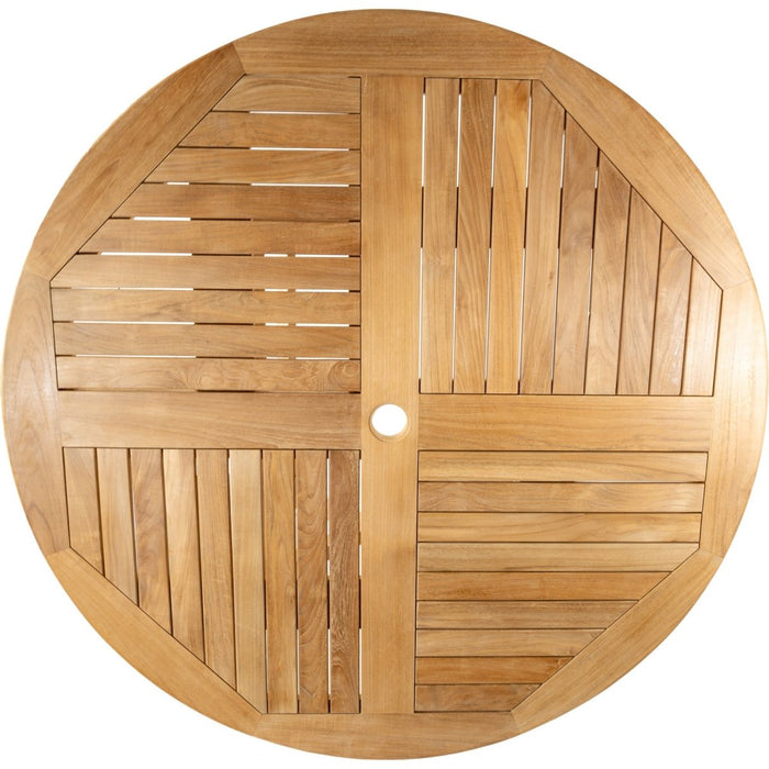 Teak Wood Foldable Outdoor Dining Table (47" Round) - Portico - Teak HQ™