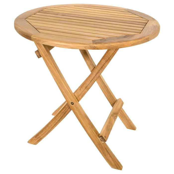 Teak Wood Folding Side Table (20" Round) - Portico - Teak HQ™