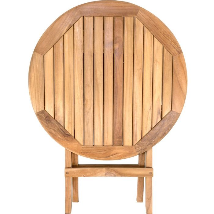 Teak Wood Folding Side Table (20" Round) - Portico - Teak HQ™