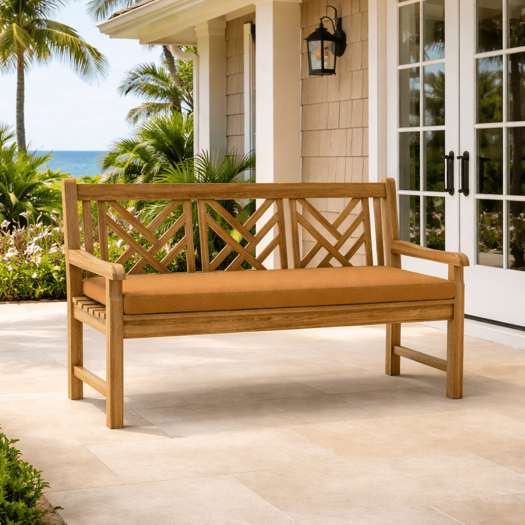 Teak Wood Garden Bench (3 - Seater) - Vilano - Teak HQ™