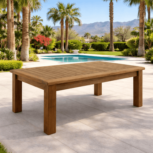 Teak Wood Indoor/Outdoor Coffee Table (47" Long Rectangle) - Laguna - Teak HQ™