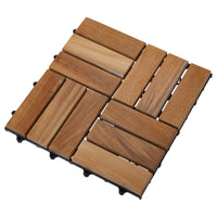 Teak Wood Interlocking Tiles (10 Sq Ft) - Terracea