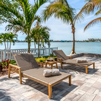 Teak Wood Loungers and Table 3-Piece Set - Admiral
