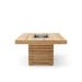 Teak Wood LP Fire Pit Table (72" Long Rectangle) - Toledo - Teak HQ™